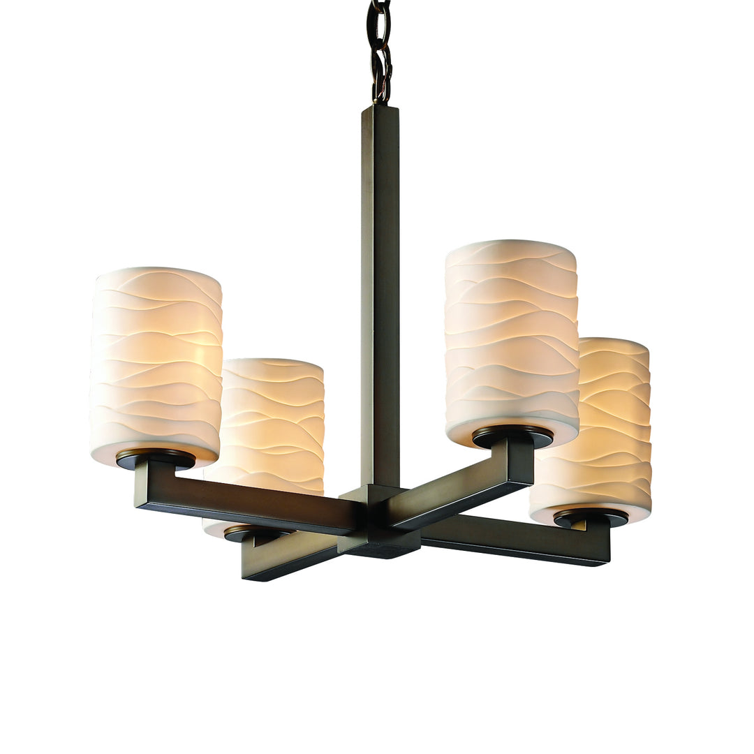 Justice Designs Limoges POR-8829-10-WAVE-DBRZ Chandelier Light - Dark Bronze