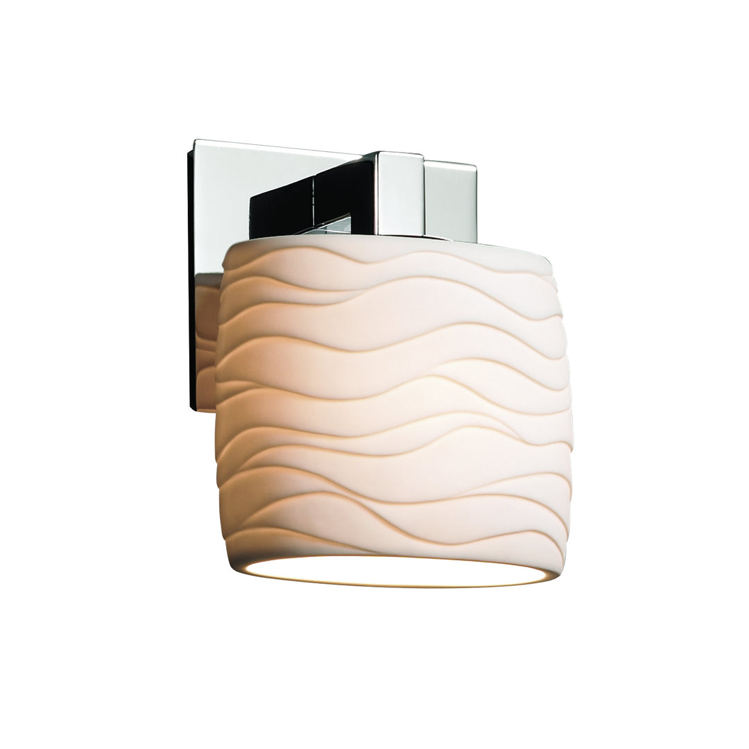 Justice Designs Limoges POR-8931-30-WAVE-CROM Wall Light - Polished Chrome