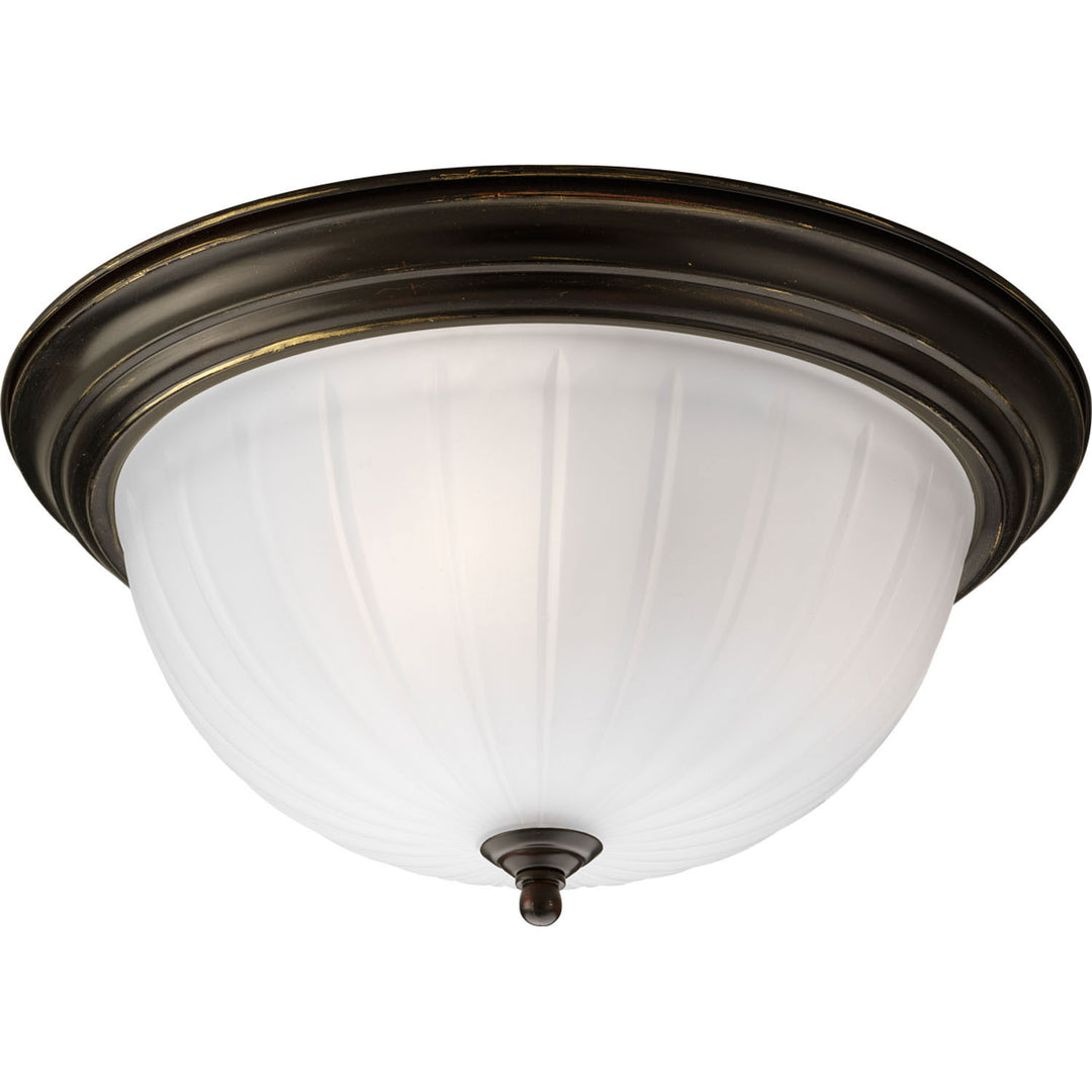 Progress Melon Glass P3818-20 Ceiling Light - Antique Bronze