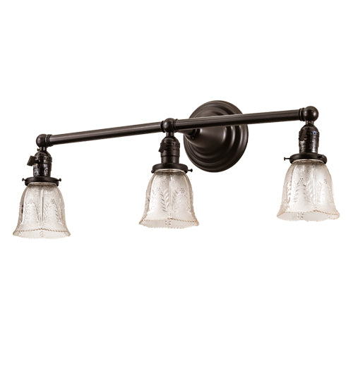 Meyda Tiffany Revival 202784 Bath Vanity Light 25 in. wide - Craftsman Brown