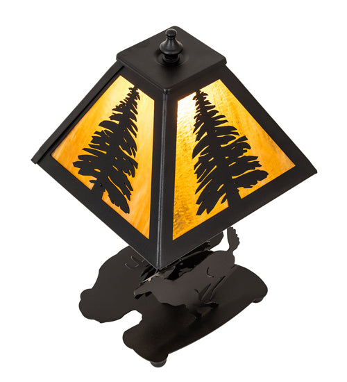 Meyda Tiffany Lighting 203158 Lone Deer One Light Accent Lamp Lamp Black