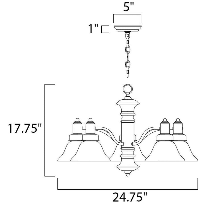 Maxim Newburg 20325MRSN Chandelier Light - Satin Nickel