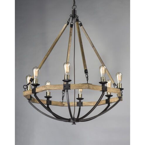 Maxim Lodge 20338WOBZ Chandelier Light - Weathered Oak / Bronze