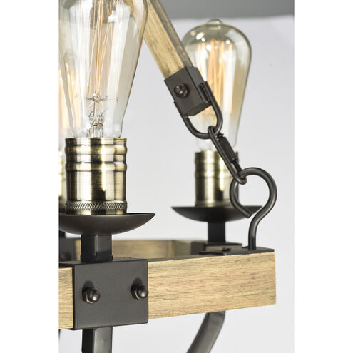 Maxim Lodge 20338WOBZ Chandelier Light - Weathered Oak / Bronze