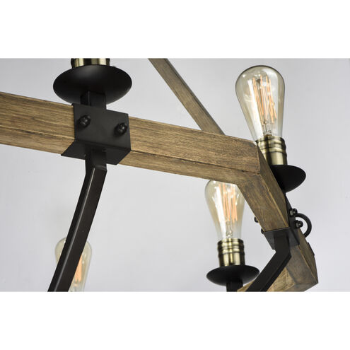 Maxim Lodge 20338WOBZ Chandelier Light - Weathered Oak / Bronze