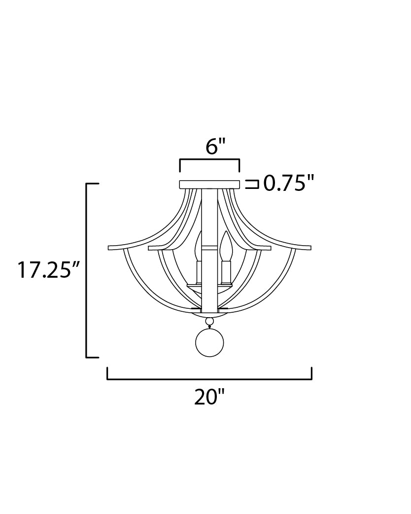 Maxim Basque 20343DWAR Ceiling Light - Driftwood/Anthracite