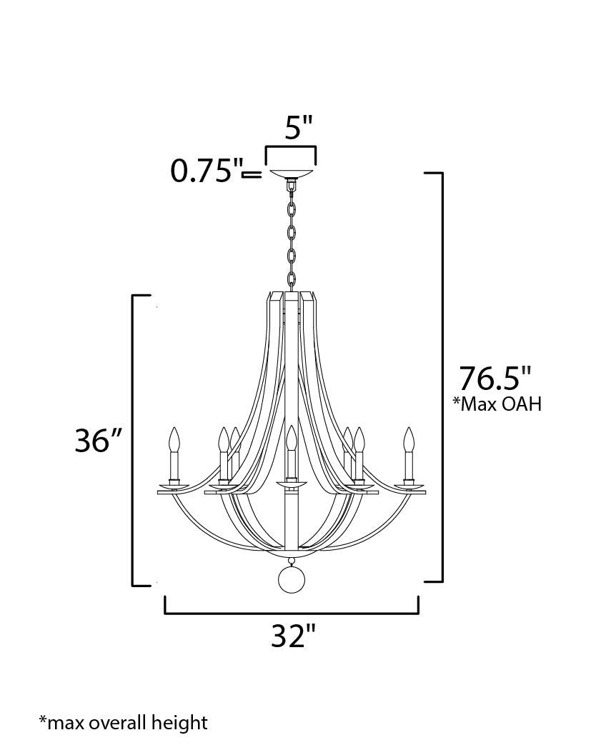 Maxim Basque 20348DWAR Chandelier Light - Driftwood/Anthracite