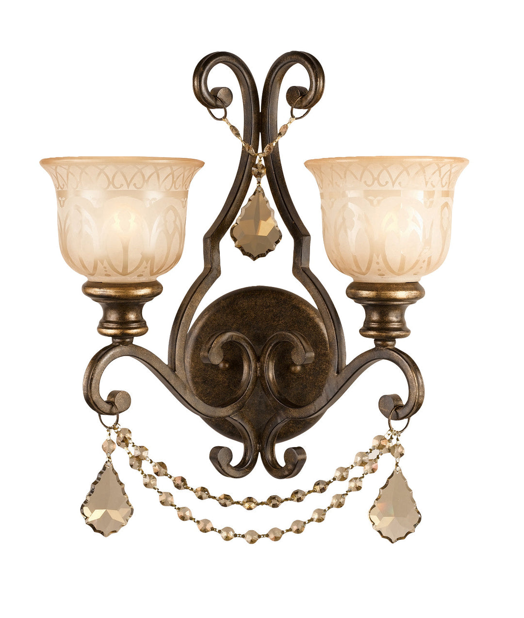 Crystorama Norwalk 7502-BU-GT-MWP Wall Light - Bronze Umber
