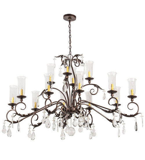 Meyda Tiffany Windsor 203867 Chandelier Light - Mahogany Bronze