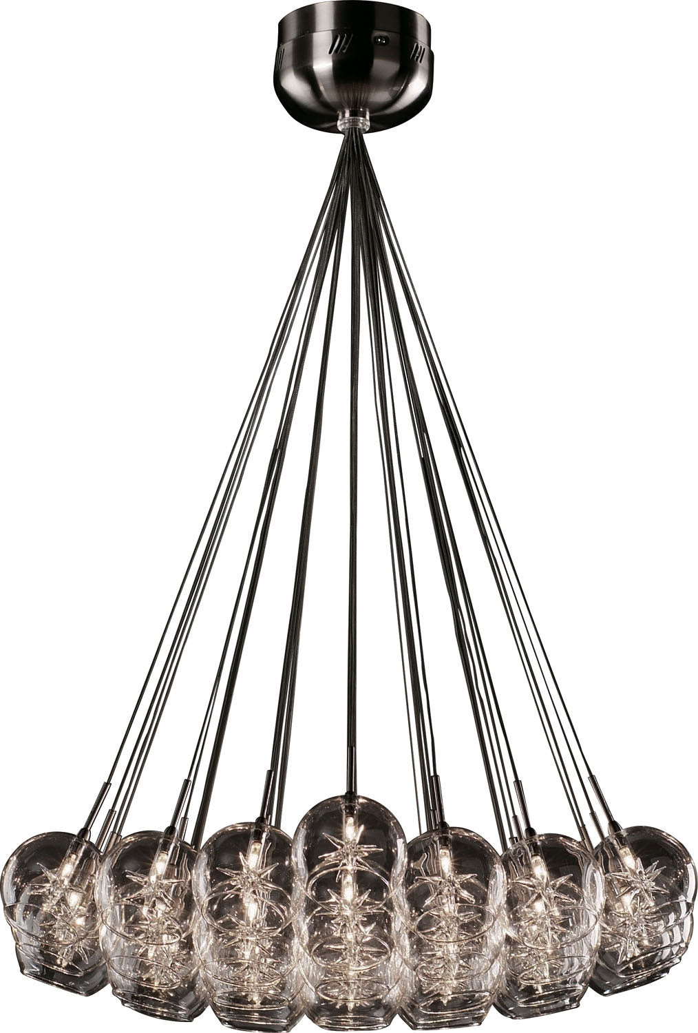 ET2 by Maxim Starburst E20112-24 Pendant Light - Satin Nickel