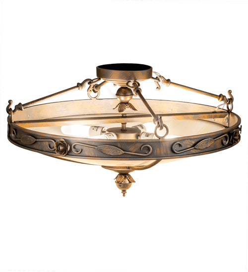 Meyda Tiffany Arabesque 204049 Ceiling Light - French Bronzed