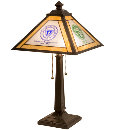 Meyda Tiffany Lighting 204324 Personalized Two Light Table Lamp Lamp Bronze / Dark