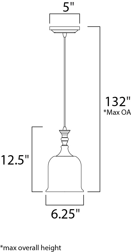 Maxim Centennial 20471CLPN Pendant Light - Polished Nickel