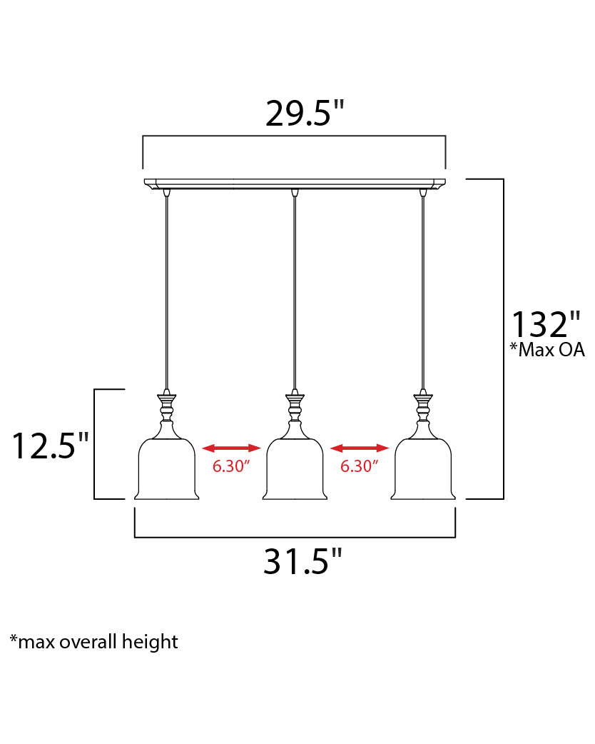 Maxim Centennial 20473CLPN Pendant Light - Polished Nickel