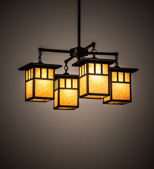 Meyda Tiffany Hyde Park 204749 Chandelier Light - Craftsman Brown