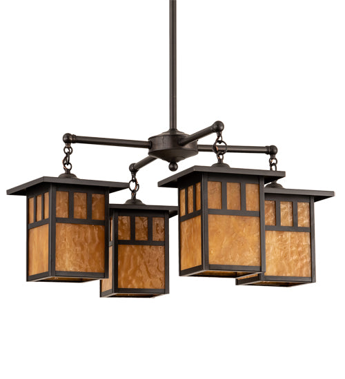 Meyda Tiffany Hyde Park 204749 Chandelier Light - Craftsman Brown