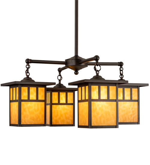 Meyda Tiffany Hyde Park 204749 Chandelier Light - Craftsman Brown