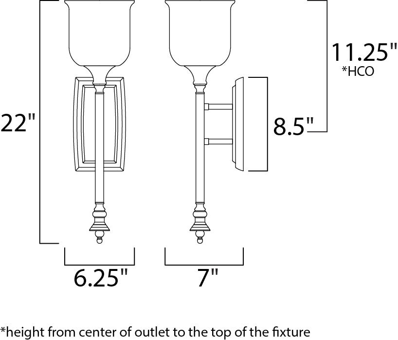 Maxim Centennial 20479CLPN Wall Sconce Light - Polished Nickel