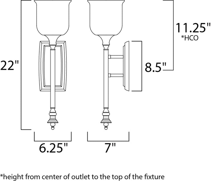 Maxim Centennial 20479CLPN Wall Sconce Light - Polished Nickel