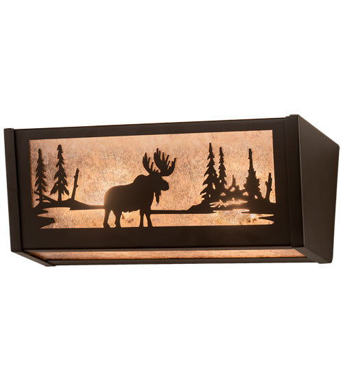 Meyda Tiffany Moose At Lake 205094 Bath Vanity Light 16 in. wide - Oil Rubbed Bronze