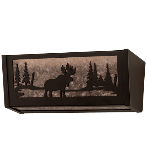 Meyda Tiffany Moose At Lake 205094 Bath Vanity Light 16 in. wide - Oil Rubbed Bronze
