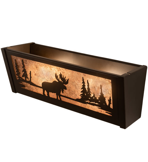 Meyda Tiffany Moose At Lake 205094 Bath Vanity Light 16 in. wide - Oil Rubbed Bronze