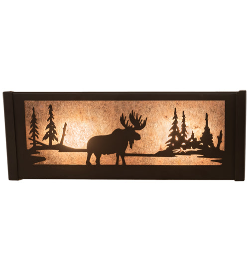 Meyda Tiffany Moose At Lake 205094 Bath Vanity Light 16 in. wide - Oil Rubbed Bronze