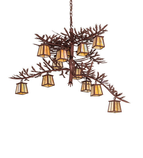 Meyda Tiffany Pine Branch 205623 Chandelier Light - Rust