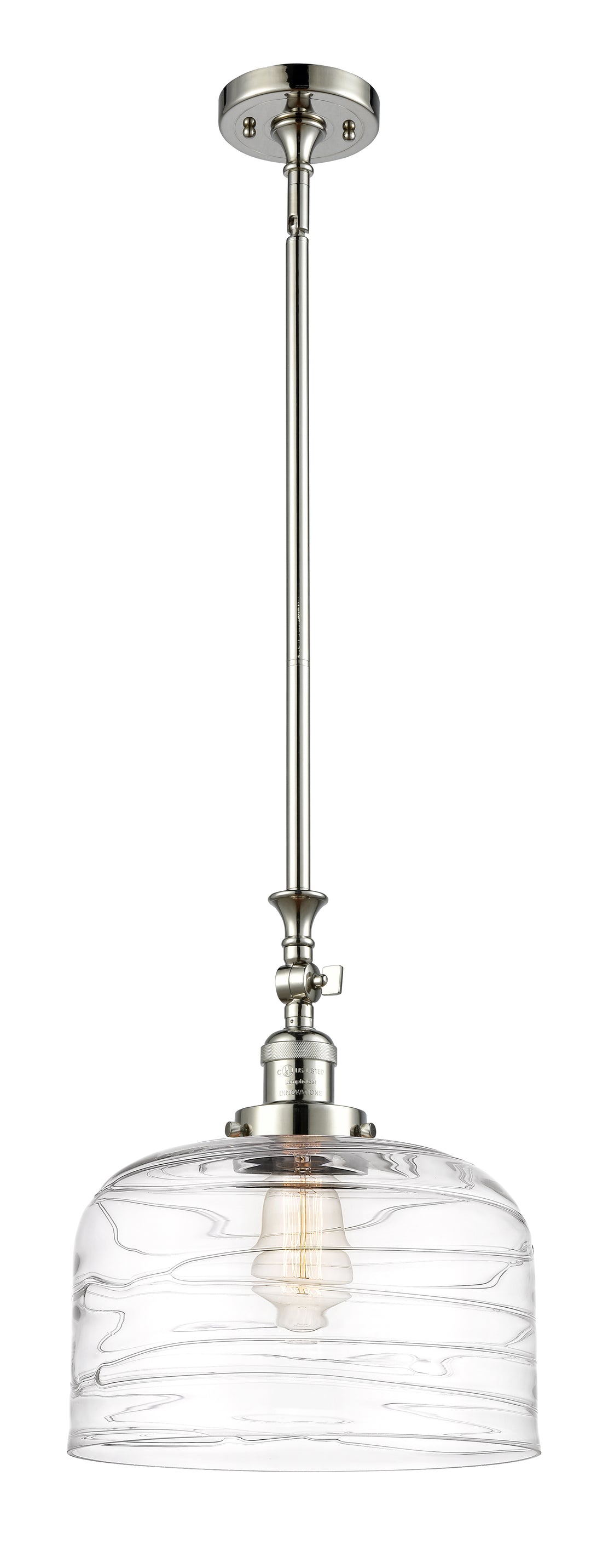 Innovations Franklin Restoration 206-PN-G713-L Pendant Light - Polished Nickel