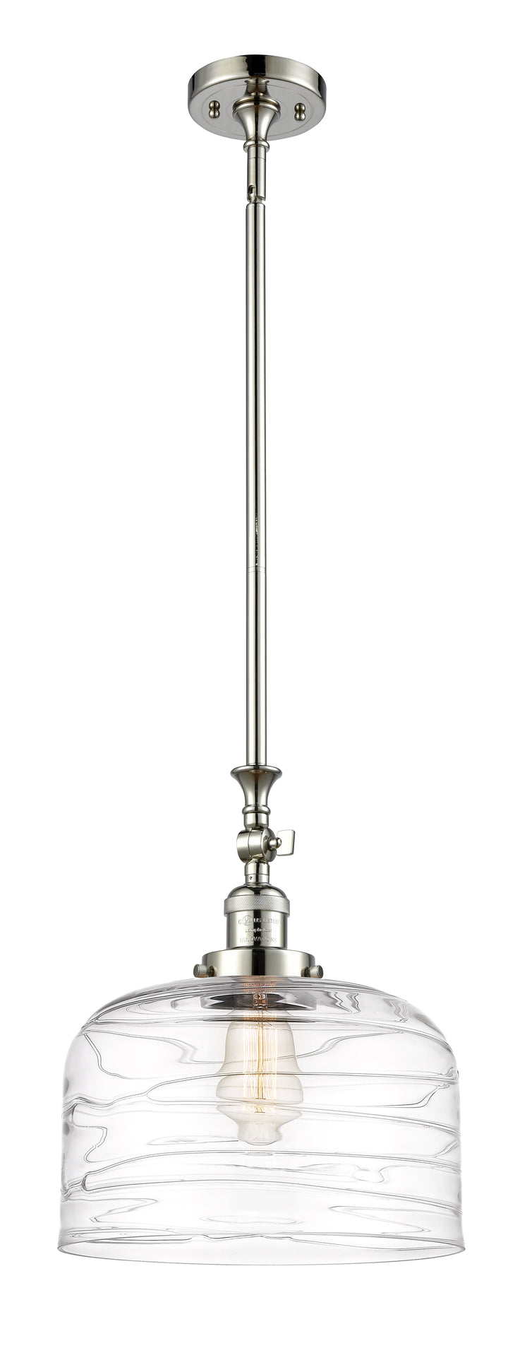Innovations Franklin Restoration 206-PN-G713-L Pendant Light - Polished Nickel