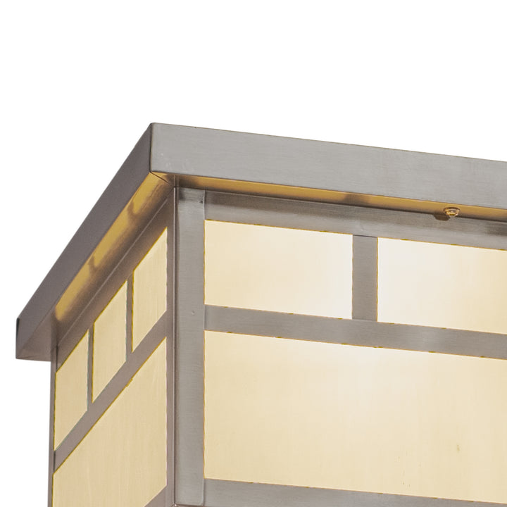 Vaxcel Lighting OF14611ST Mission Two Light Outdoor Flush Mount Outdoor Pewter, Nickel, Silver