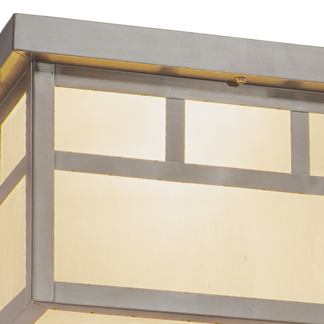 Vaxcel Lighting OF14611ST Mission Two Light Outdoor Flush Mount Outdoor Pewter, Nickel, Silver