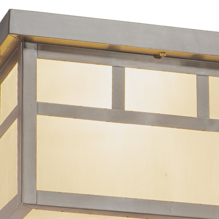 Vaxcel Lighting OF14611ST Mission Two Light Outdoor Flush Mount Outdoor Pewter, Nickel, Silver