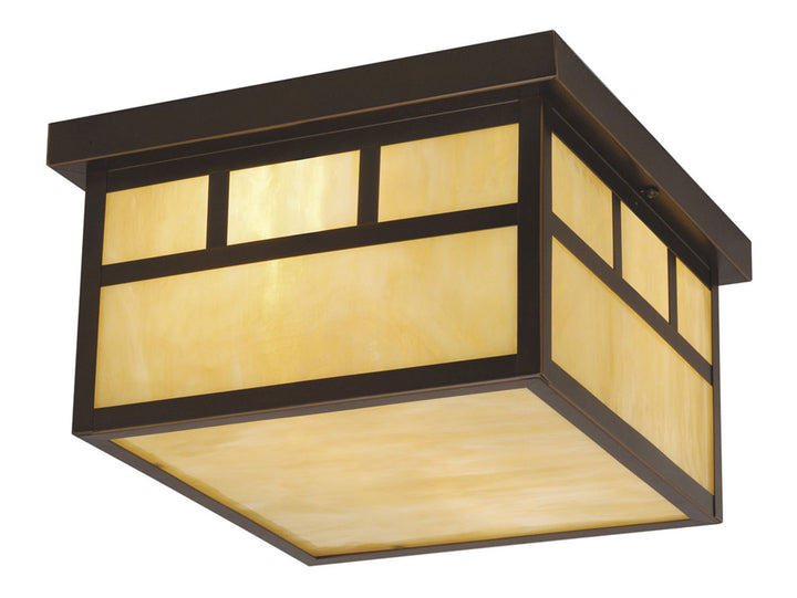 Vaxcel Lighting OF37211BBZ Mission Two Light Outdoor Flush Mount Outdoor Bronze / Dark