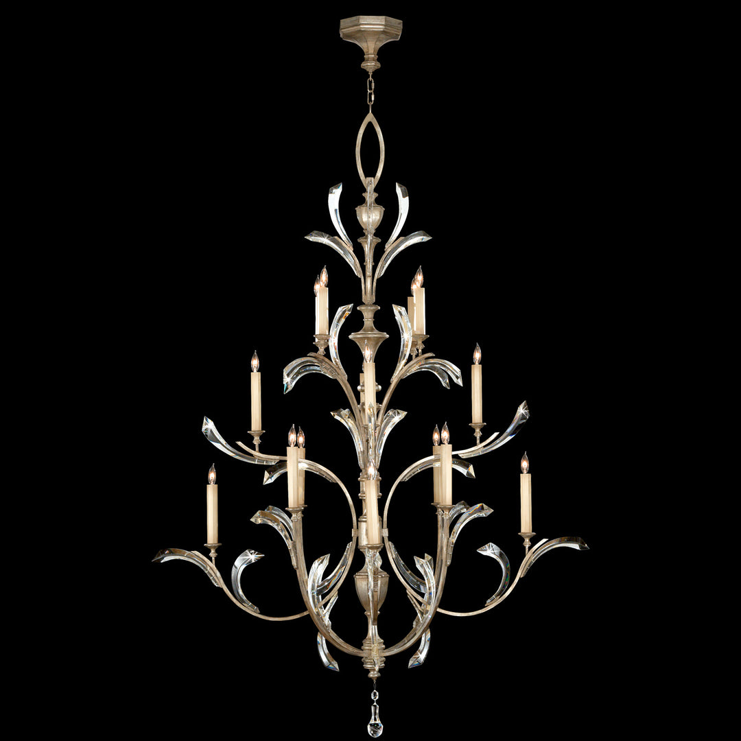 Fine Art Beveled Arcs 702040ST Chandelier Light - Silver