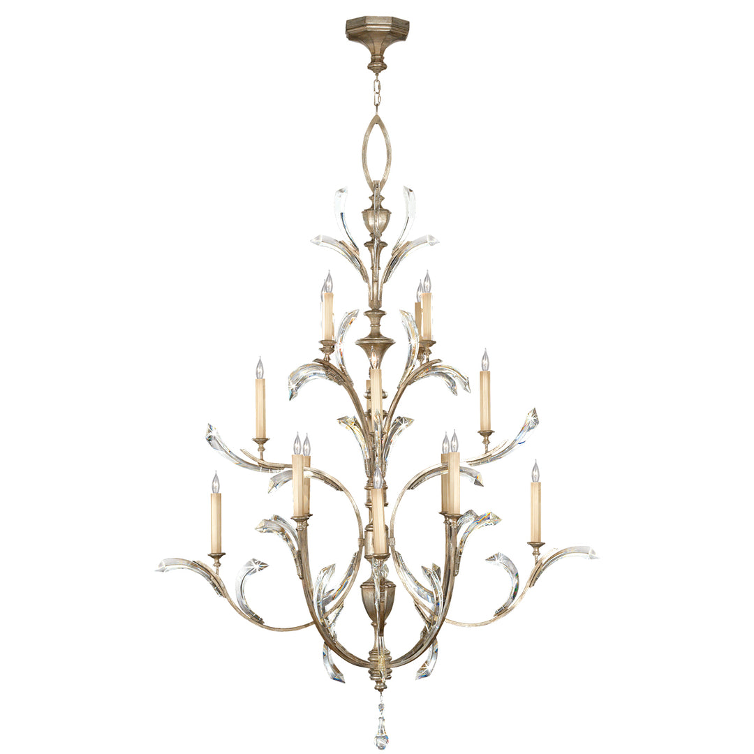 Fine Art Beveled Arcs 702040ST Chandelier Light - Silver