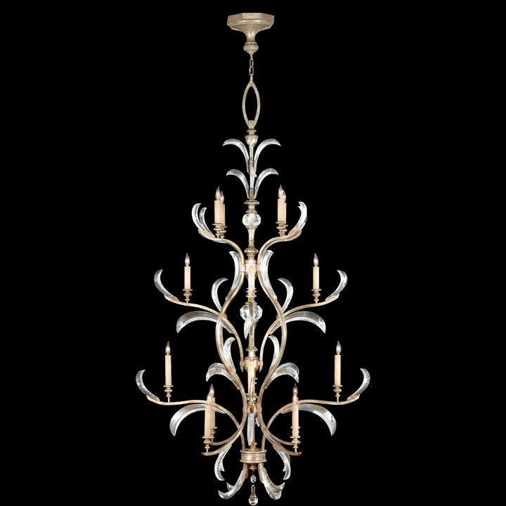 Fine Art Beveled Arcs 704040ST Chandelier Light - Silver