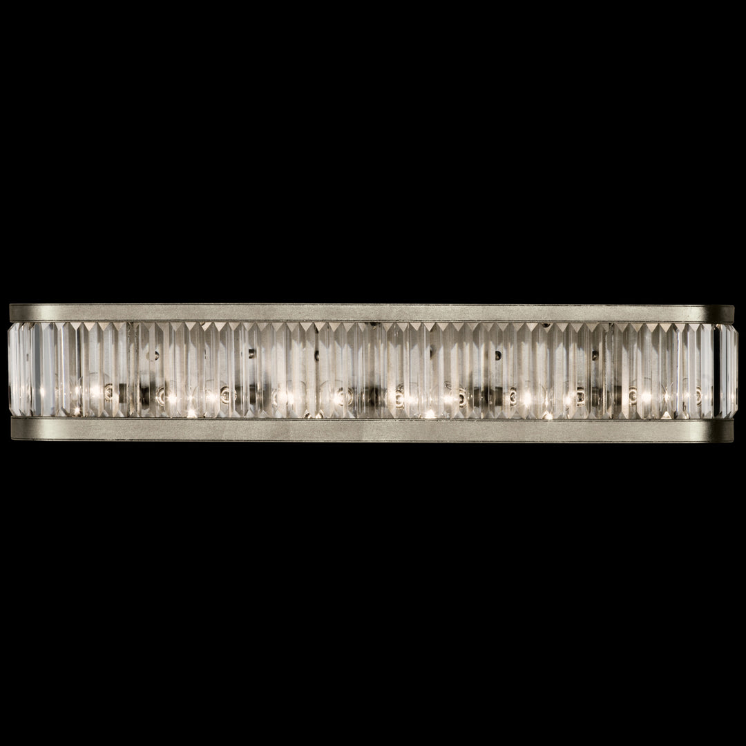 Fine Art Crystal Enchantment 706650ST Bath Vanity Light 38 in. wide - Silver