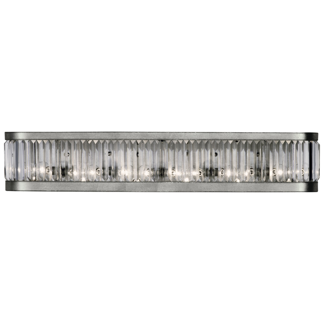 Fine Art Crystal Enchantment 706650ST Bath Vanity Light 38 in. wide - Silver
