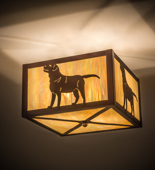 Meyda Tiffany Labrador Retriever 20763 Ceiling Light - Rust