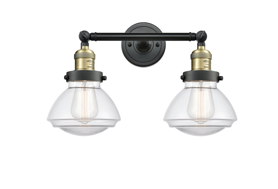 Innovations Franklin Restoration 208-BAB-G322 Bath Vanity Light 18 in. wide - Black Antique Brass