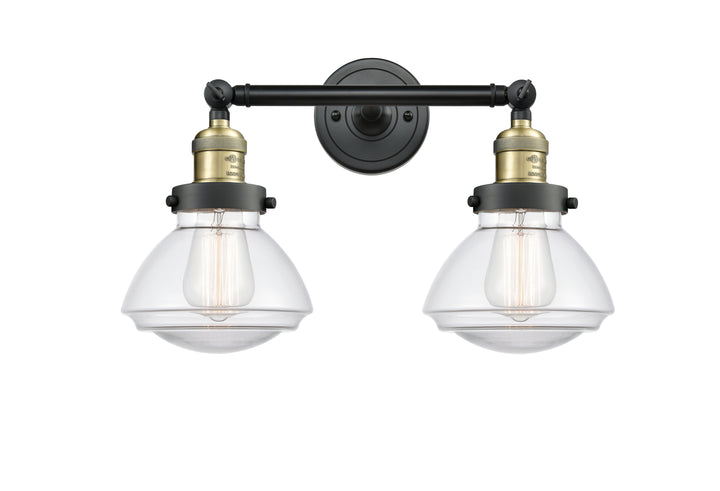 Innovations Franklin Restoration 208-BAB-G322 Bath Vanity Light 18 in. wide - Black Antique Brass