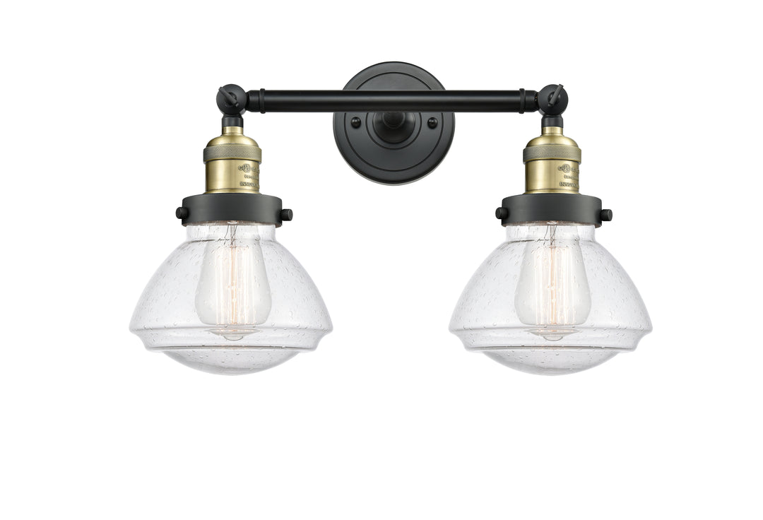 Innovations Franklin Restoration 208-BAB-G324 Bath Vanity Light 18 in. wide - Black Antique Brass
