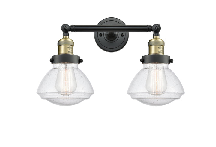 Innovations Franklin Restoration 208-BAB-G324 Bath Vanity Light 18 in. wide - Black Antique Brass