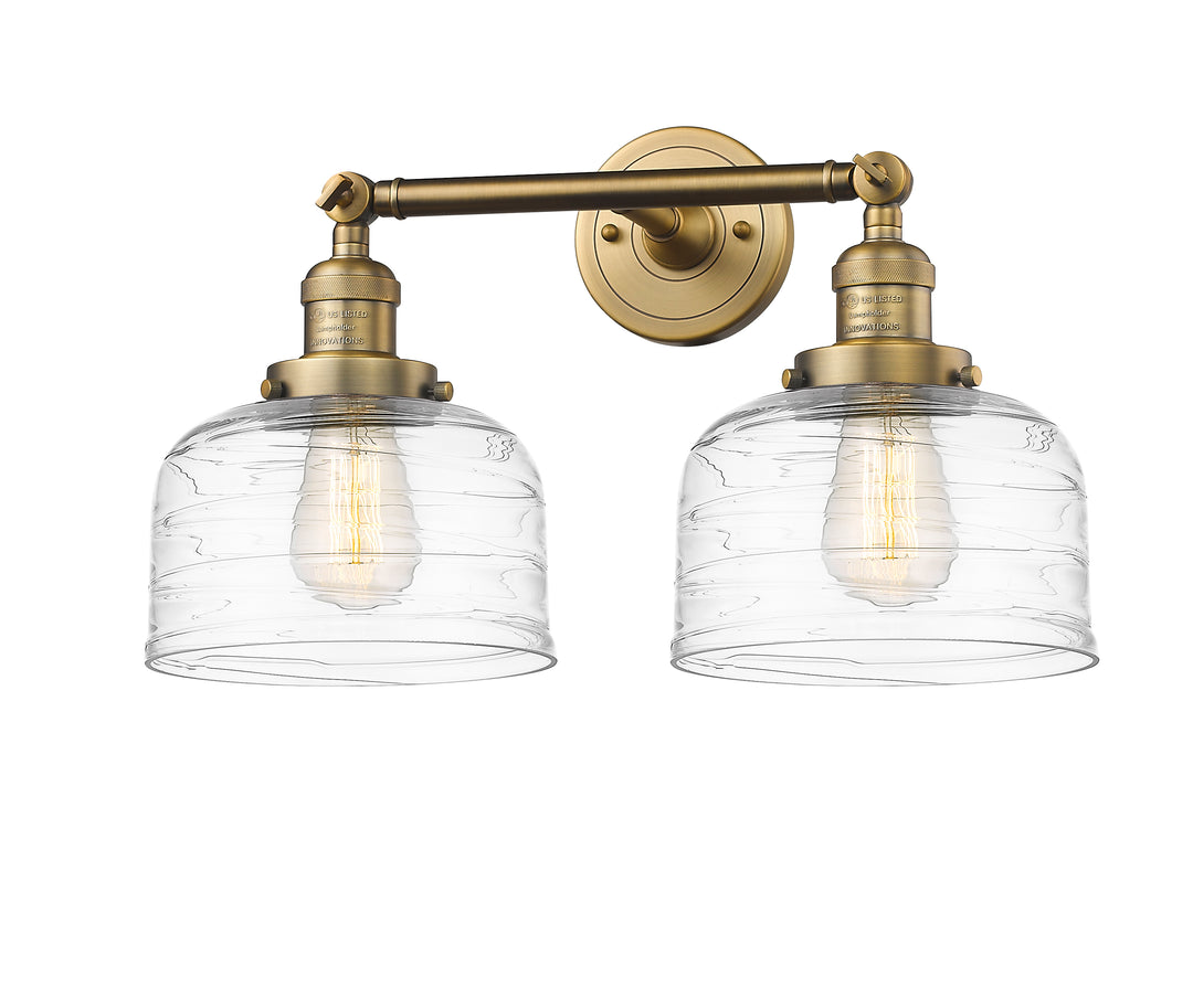 Innovations Franklin Restoration 208-BB-G713 Bath Vanity Light 19 in. wide - Brushed Brass