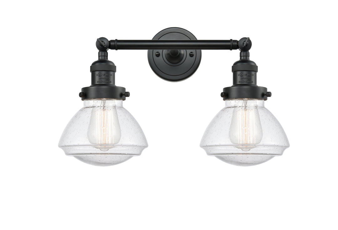 Innovations Franklin Restoration 208-BK-G324 Bath Vanity Light 18 in. wide - Matte Black