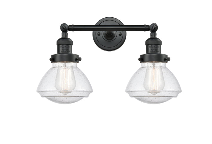 Innovations Franklin Restoration 208-BK-G324 Bath Vanity Light 18 in. wide - Matte Black