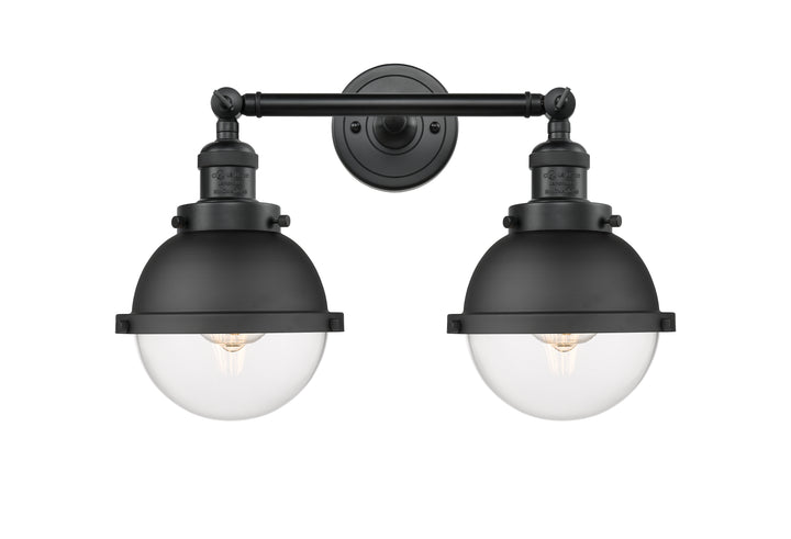 Innovations Franklin Restoration 208-BK-HFS-62-BK Bath Vanity Light 18 in. wide - Matte Black