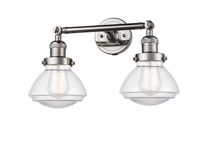 Innovations Franklin Restoration 208-PN-G322 Bath Vanity Light 18 in. wide - Polished Nickel