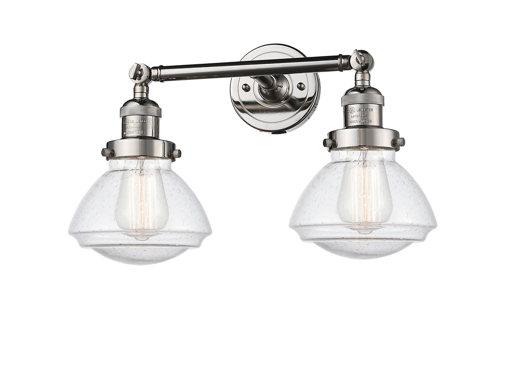Innovations Franklin Restoration 208-PN-G324 Bath Vanity Light 18 in. wide - Polished Nickel